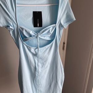 Baby blue mini dress
